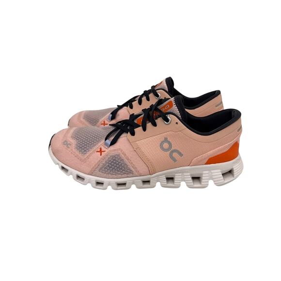 On Running Shoes Cloud X 3 Lace Up Rose Sand Sneakers Size Women's 7 - Picture 1 of 6
